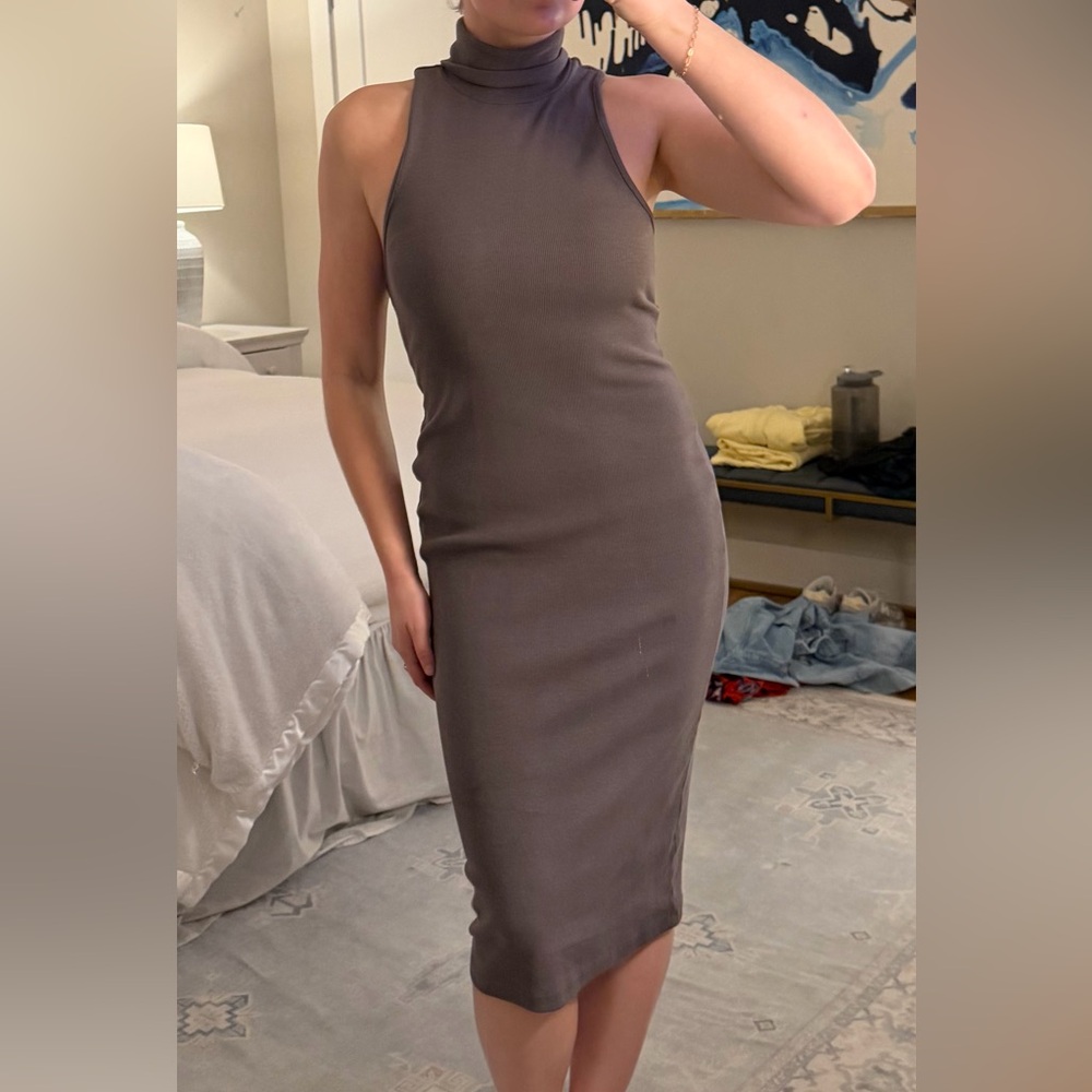 ZARA turtleneck midi dress